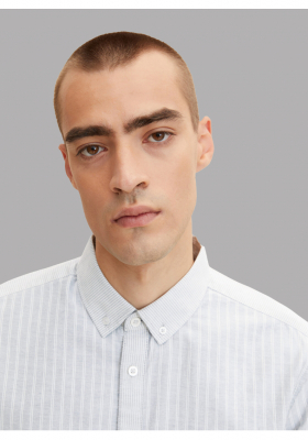 Ingek és nyakkendők - Hosszú ujjú TOM TAILOR 2355, Kék Hosszú Ujjú Ing  TOM TAILOR 2355, Kék Hosszú Ujjú Ing