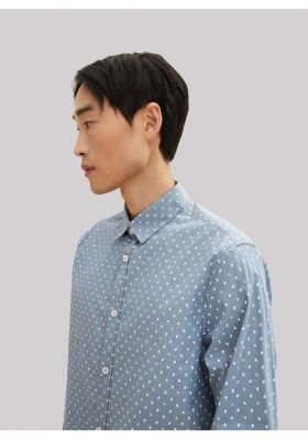 Ingek és nyakkendők - Hosszú ujjú TOM TAILOR 2364, Világoskék Hosszú Ujjú Ing  TOM TAILOR 2364, Világoskék Hosszú Ujjú Ing