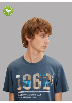 TOM TAILOR 2907, Acélkék Rövid Ujjú Póló