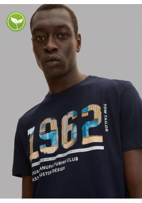 TOM TAILOR 2907, Sötétkék Rövid Ujjú Póló