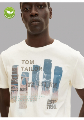 TOM TAILOR 2907, Törtfehér Rövid Ujjú Póló