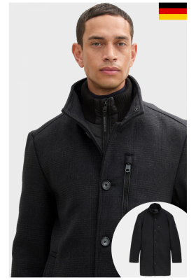 TOM TAILOR 3708, Antracit Szövetkabát 