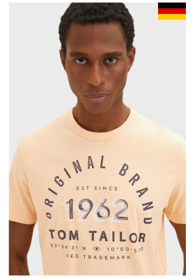 TOM TAILOR 5549, Naracssárga Rövid Ujjú Póló