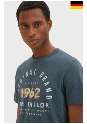 TOM TAILOR 5549, Zöld Rövid Ujjú Póló