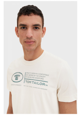 TOM TAILOR 5611, Bézs Rövid Ujjú Póló