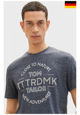 TOM TAILOR 5635, Tengerkék Rövid Ujjú Póló