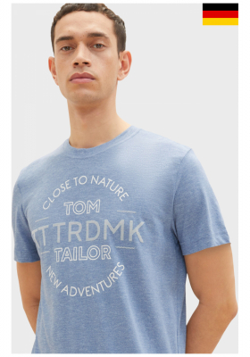 TOM TAILOR 5635, Világoskék Rövid Ujjú Póló