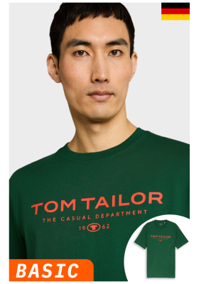 TOM TAILOR 5773, Zöld Rövid Ujjú Póló