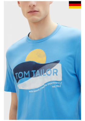 TOM TAILOR 6328, Világoskék Rövid Ujjú Póló