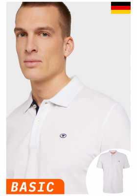 TOM TAILOR 7713, Fehér Rövid Ujjú Ingpóló