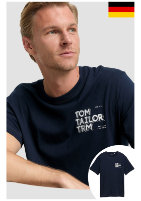 TOM TAILOR 7795, Sötétkék Rövid Ujjú Póló