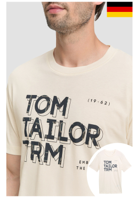 TOM TAILOR 7795, Törtfehér Rövid Ujjú Póló