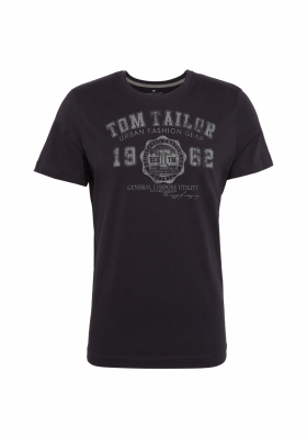 TOM TAILOR Basic 3549, Sötétkék Rövid Ujjú Póló