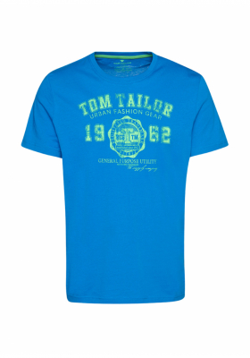TOM TAILOR Basic 3549, Kék Rövid Ujjú Póló