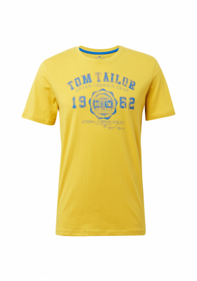TOM TAILOR Basic 8637, Sárga Rövid Ujjú Póló