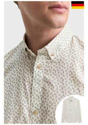 TOM TAILOR DENIM 1396, Fehér, Mintás Hosszú Ujjú Ing