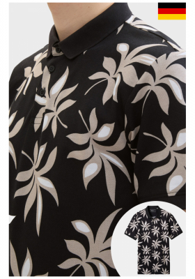 TOM TAILOR DENIM 2300, Levélmintás Ingpóló