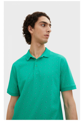 TOM TAILOR DENIM 5863, Zöld Rövid Ujjú Ingpóló