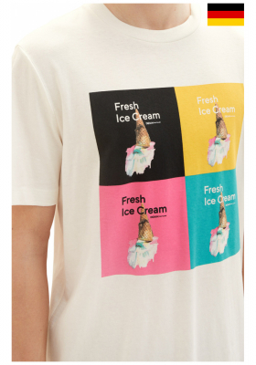 TOM TAILOR DENIM 6470, Fehér, Fagyis Rövid Ujjú