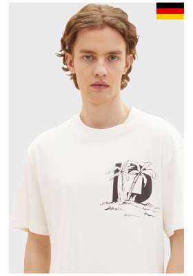 TOM TAILOR DENIM 6479, Fehér Rövid Ujjú Póló