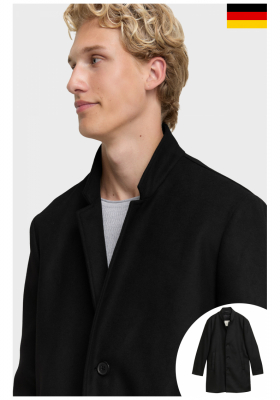 TOM TAILOR DENIM 6909, Fekete Szövetkabát