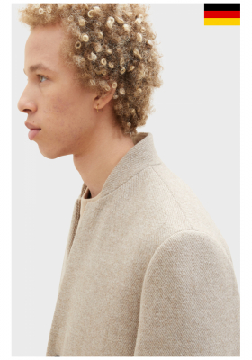 TOM TAILOR DENIM 7399, Homokszínű Gyapjú Kabát