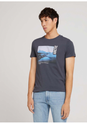 TOM TAILOR DENIM Arctic 8912, Kék Rövid Ujjú Póló