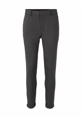 TOM TAILOR DENIM Cropped Slim Jersey Chino 0453, Szürke Chinonadrág