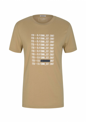 TOM TAILOR DENIM Est.2007 3263, Bézs Rövid Ujjú Póló