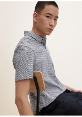 TOM TAILOR DENIM Jersey 0644, Kék Rövid Ujjú Ingpóló