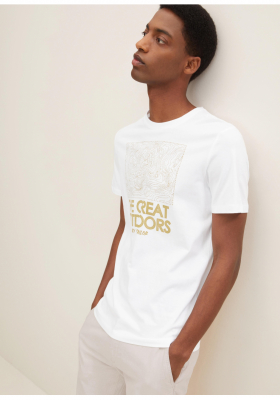 TOM TAILOR Outdoors 52, Fehér Rövid Ujjú Póló