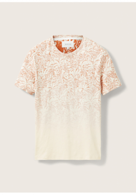 TOM TAILOR Tropical 1628, Narancssárga Rövid Ujjú Póló