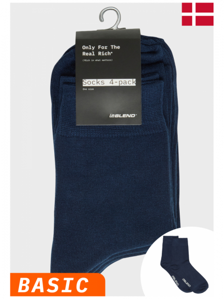 BLEND 4-Pack 4037, Kék Magasszárú Zokni, NOOS