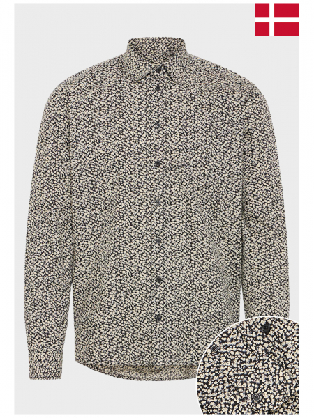 BLEND Avid 0017, Fekete, Aprómintás Hosszú Ujjú Ing 