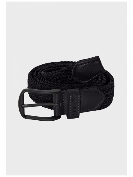 BLEND Belt 4711, Fekete Szövött Öv