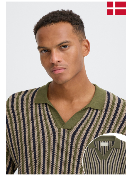 BLEND Carly 0431, Zöld Kötött Rövid Ujjú