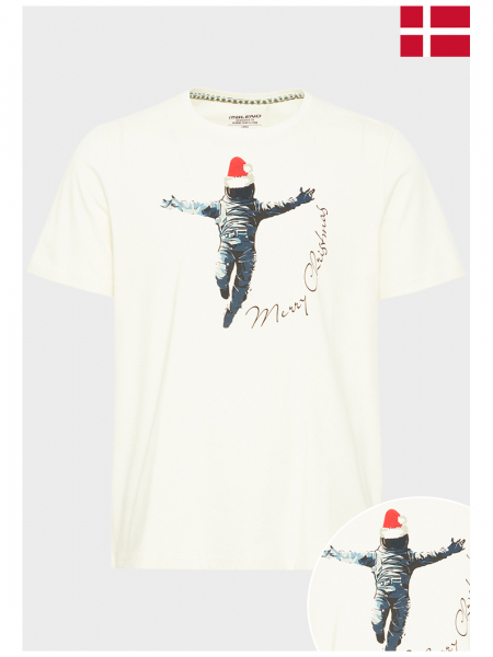 BLEND Christmas Tee 7591, Fehér Rövid Ujjú Póló 
