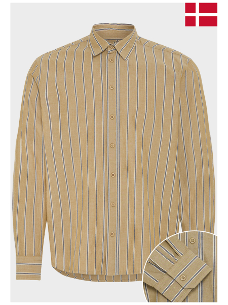 BLEND Davenshirt Stipe 0349, Barna Hosszú Ujjjú Ing