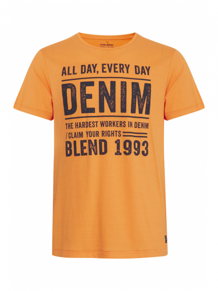 BLEND Denim Tee 0624, Narancssárga Rövid Ujjú Póló