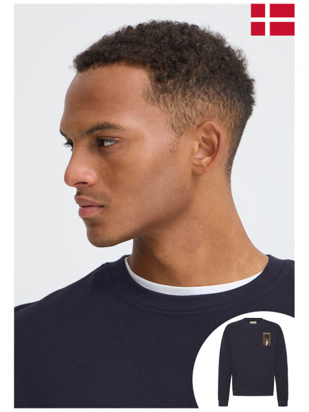 BLEND French 0207, Sötétkék Környakú Pulóver