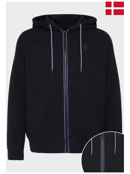 BLEND Juma 0475, Fekete Kapucnis Pulóver