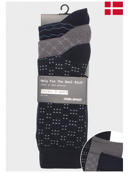 BLEND Makenna 0191, Magasszárú Zokni Tripla Csomag