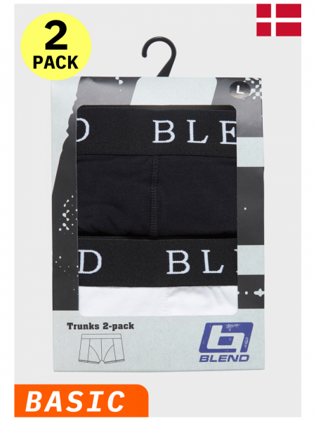 BLEND Ned 1878 2-pack, Fekete-Fehér Boxernadrág Dupla Csomag NOOS