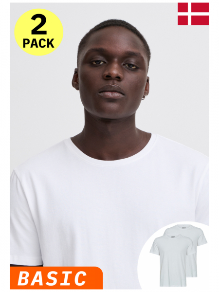 BLEND Nick 2-Pack 1877, Fehér Rövid Ujjú Póló