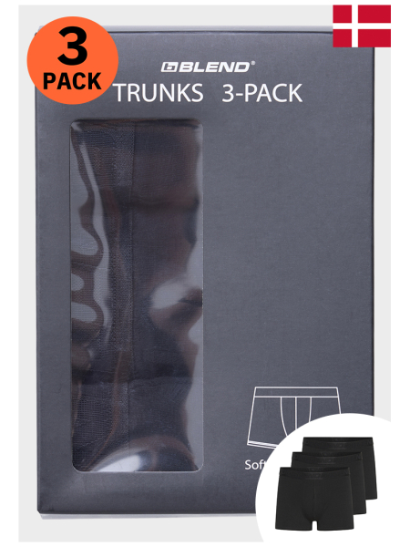 BLEND Radley 1083, Fekete Boxeralsó Tripla Csomag