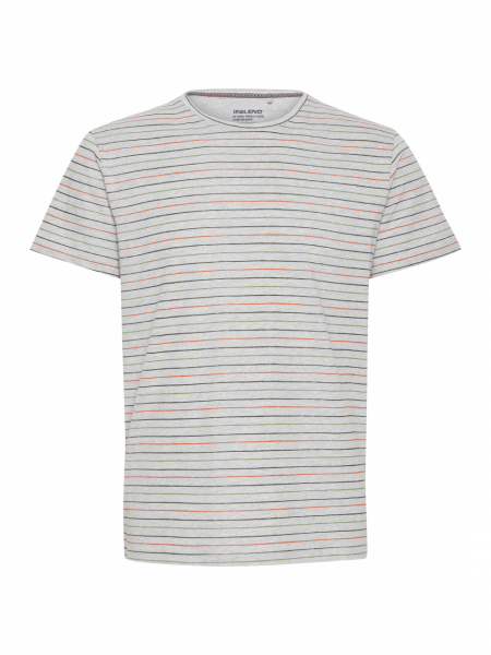 BLEND Striped 2372, Szürke Rövid Ujjú Póló