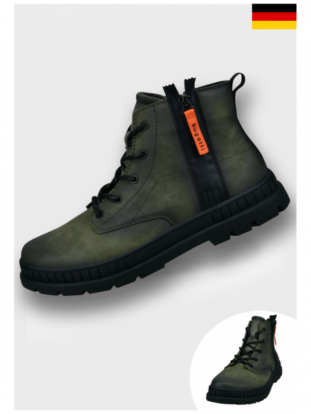 BUGATTI 325-AGA31, Zöld Magasszárú Cipő