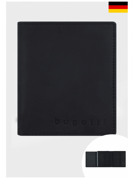 BUGATTI Luca 3301, Fekete Bőr Pénztárca