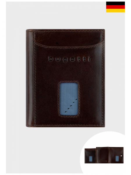 BUGATTI Secure Slim 5R02, Barna Bőr Pénztrárca