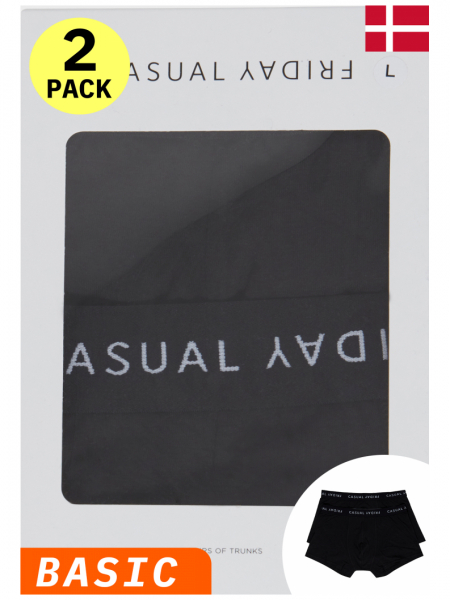 CASUAL FRIDAY 3732, 2-pack, Fekete Boxernadrág, Dupla Csomag, NOOS